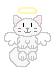 a flying angel kitty