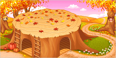 a tree stump cottage